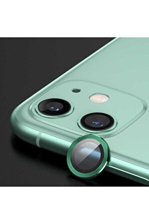 Apple iPhone 12 Uyumlu CL-02 Kamera Lens Koruyucu Yeşil