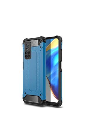 Xiaomi Mi 10T 5G Uyumlu Kılıf Crash Silikon Kapak Mavi