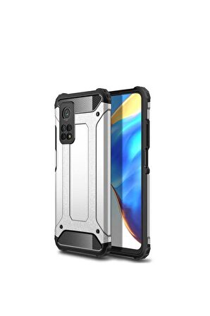 Xiaomi Mi 10T Pro 5G Uyumlu Kılıf Crash Silikon Kapak Gri