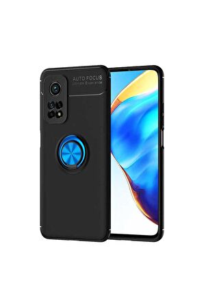 Xiaomi Mi 10T Pro 5G Uyumlu Kılıf Ravel Silikon Kapak Siyah-Mavi