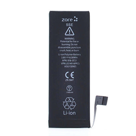 Apple iPhone 5SE Uyumlu Vogy Batarya