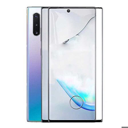 Samsung Galaxy Note 10 Uyumlu Kavisli Full Yapışkanlı Cam Ekran Koruyucu