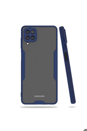 Samsung Galaxy A12 Uyumlu Kılıf Parfe Kapak Lacivert