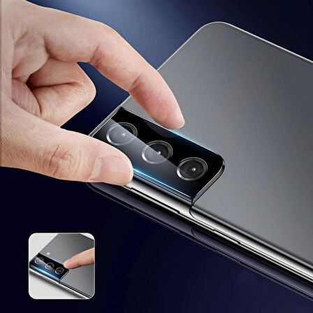 Samsung Galaxy S21 Plus Uyumlu Kamera Lens Koruyucu Cam Filmi