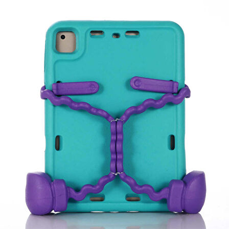 Apple iPad 5 Air Uyumlu Çocuk Tablet Kılıfı Eva Boxer Standlı Kılıf Mavi