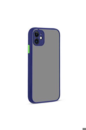 Apple iPhone 12 Mini Uyumlu Kılıf Hux Kapak Lacivert