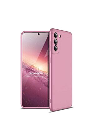 Samsung Galaxy S21 Uyumlu Kılıf Ays Kapak Rose Gold