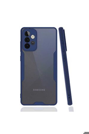Samsung Galaxy A72 Uyumlu Kılıf Parfe Kapak Lacivert