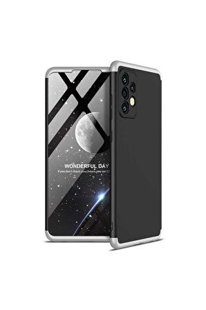 Samsung Galaxy A72 Uyumlu Kılıf Ays Kapak Siyah-Gri