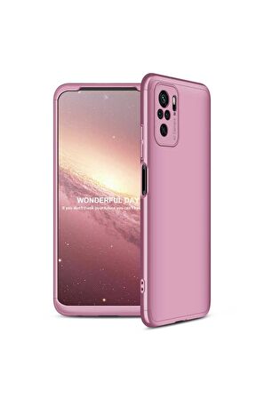 Xiaomi Redmi Note 10S Uyumlu Kılıf Ays Kapak Rose Gold