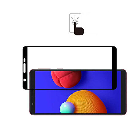 Samsung Galaxy A01 Core Uyumlu Kenarları Kırılmaya Dayanıklı Cam Ekran Koruyucu