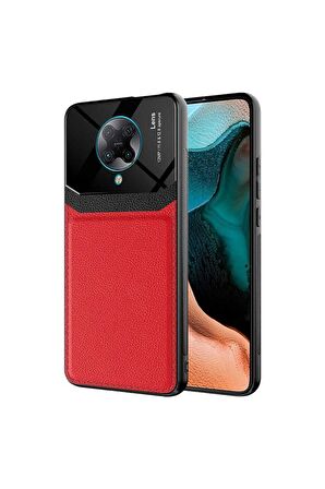 Xiaomi Poco F2 Pro Uyumlu Kılıf Emiks Kapak Kırmızı