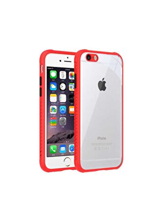 Apple iPhone 6 Uyumlu Kılıf Kaff Kapak Kırmızı