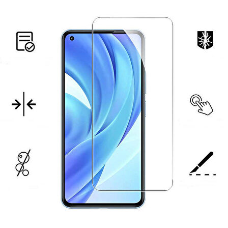 Oppo Reno 5 Lite Uyumlu Maxi Glass Temperli Cam Ekran Koruyucu
