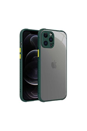 Apple iPhone 12 Pro Max Uyumlu Kılıf Kaff Kapak Koyu Yeşil