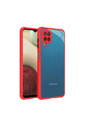 Samsung Galaxy A12 Uyumlu Kılıf Kaff Kapak Kırmızı
