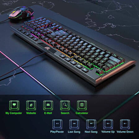 Onikuma G21 RGB Oyuncu Klavye Mouse Seti