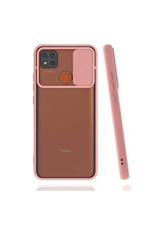 Xiaomi Redmi 9C Uyumlu Kılıf Lensi Kapak Pembe Açık