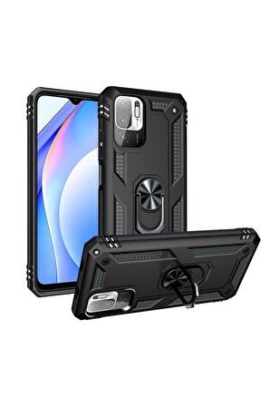 Xiaomi Redmi Note 10 5G Uyumlu Kılıf Vega Kapak Siyah