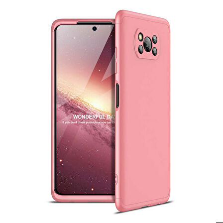 Xiaomi Poco X3 Uyumlu Kılıf Ays Kapak Rose Gold