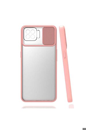Oppo A73 Uyumlu Kılıf Lensi Kapak Pembe Açık