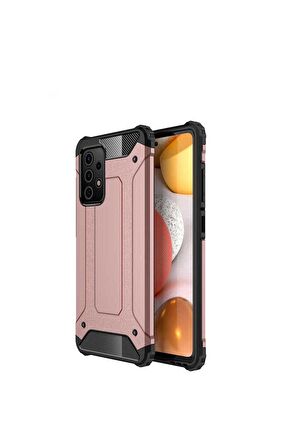 Samsung Galaxy A52 Uyumlu Kılıf Crash Silikon Kapak Rose Gold