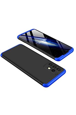 Samsung Galaxy A32 4G Uyumlu Kılıf Ays Kapak Siyah-Mavi