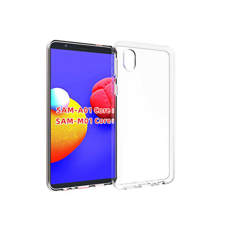 Samsung Galaxy A01 Core Uyumlu Kılıf Süper Silikon Kapak