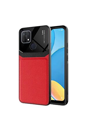 Oppo A15S Uyumlu Kılıf Emiks Kapak Kırmızı
