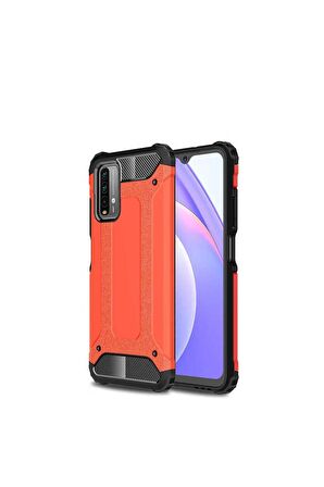 Xiaomi Poco M3 Uyumlu Kılıf Crash Silikon Kapak Kırmızı