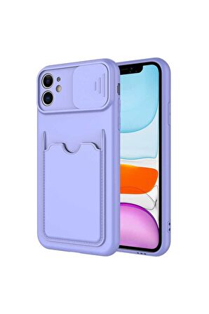 Apple iPhone 11 Uyumlu Kılıf Kartix Kapak Lila