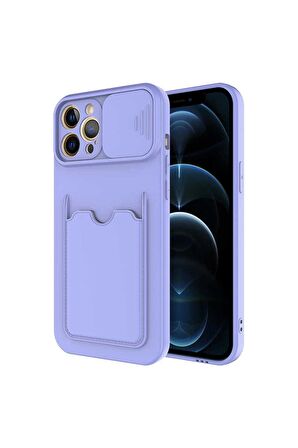 Apple iPhone 12 Pro Max Uyumlu Kılıf Kartix Kapak Lila