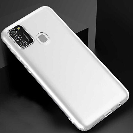 Samsung Galaxy M21 Uyumlu Kılıf Kamera Korumalı Süper Silikon Kapak