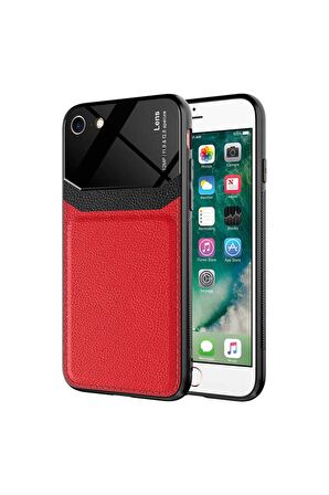 Apple iPhone 8 Uyumlu Kılıf Emiks Kapak Kırmızı