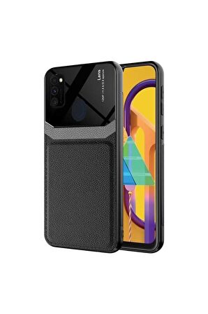 Samsung Galaxy M21 Uyumlu Kılıf Emiks Kapak Siyah