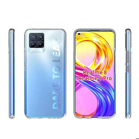 Realme 8 Pro Uyumlu Kılıf Süper Silikon Kapak
