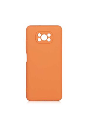 Xiaomi Poco X3 Uyumlu Kılıf Mara Lansman Kapak Turuncu