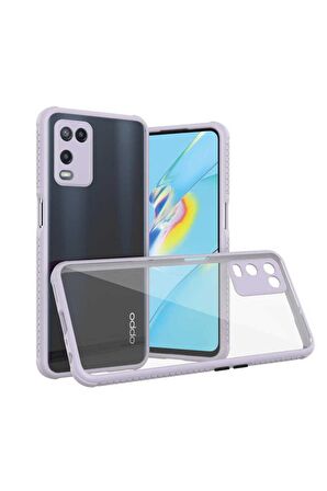 Oppo A54 4G Uyumlu Kılıf Kaff Kapak Mor
