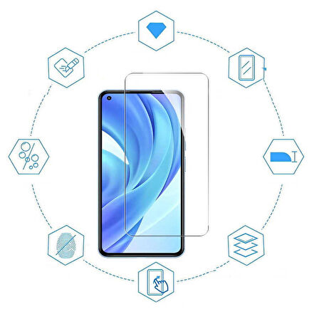 Realme 8 Uyumlu Maxi Glass Temperli Cam Ekran Koruyucu