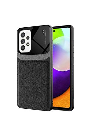 Samsung Galaxy A72 Uyumlu Kılıf Emiks Kapak Siyah