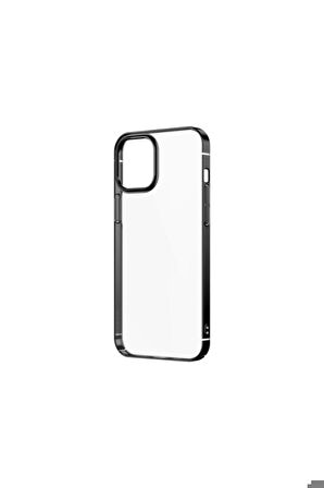 Apple iPhone 12 Pro Max Uyumlu Kılıf Pixel Kapak Siyah