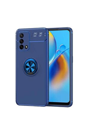 Oppo A74 4G Uyumlu Kılıf Ravel Silikon Kapak Mavi