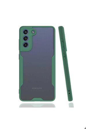 Samsung Galaxy S21 FE Uyumlu Kılıf Parfe Kapak Koyu Yeşil