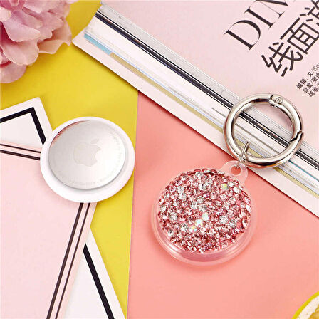Airtag 03 Silikon Anahtarlık Rose Gold