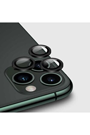 Apple iPhone 12 Pro Uyumlu CL-01 Kamera Lens Koruyucu Siyah
