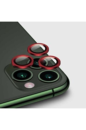 Apple iPhone 12 Pro Uyumlu CL-01 Kamera Lens Koruyucu Kırmızı