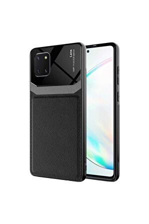 Samsung Galaxy A81 (Note 10 Lite) Uyumlu Kılıf Emiks Kapak Siyah