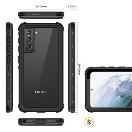 Samsung Galaxy S21 Plus Uyumlu Kılıf 1-1 Su Geçirmez Kılıf