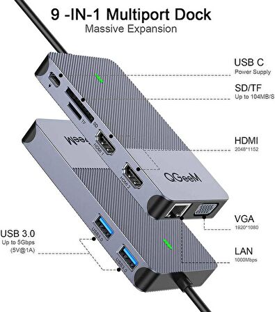 Qgeem QG-D3908 Usb Hub