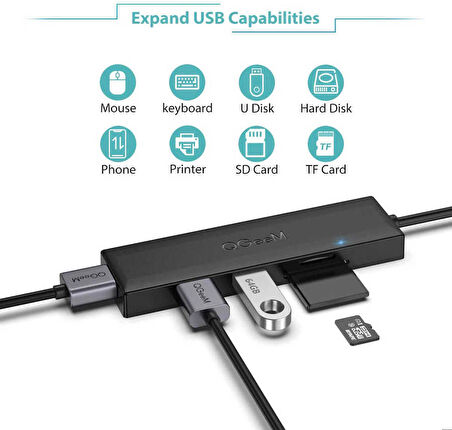 Qgeem QG-UH05 Usb Hub 0.8M